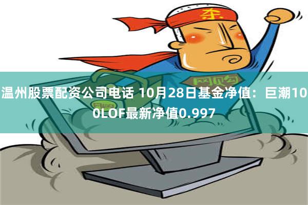 温州股票配资公司电话 10月28日基金净值：巨潮100LOF最新净值0.997